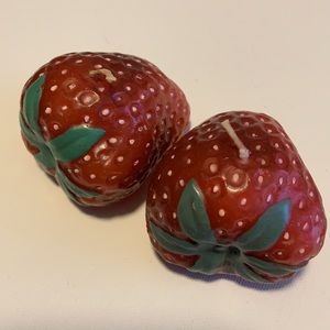 Strawberry Candle Set (2 Candles) AS IS